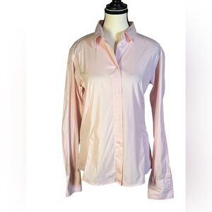 Lareida Pink Poplin Shirt Button Down Collette Collared Women’s Size 44 US 12